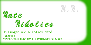 mate nikolics business card